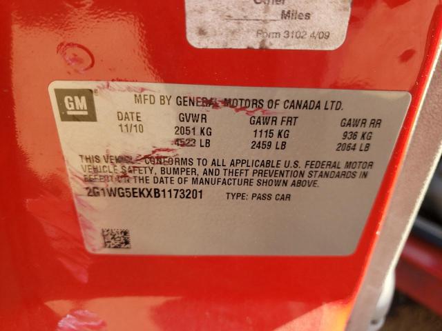 Photo 10 from auction – 2011 CHEVROLET IMPALA LT with VIN 2G1WG5EKXB1173201