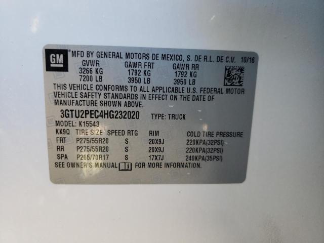 Photo 10 from auction – 2017 GMC SIERRA K15 with VIN 3GTU2PEC4HG232020