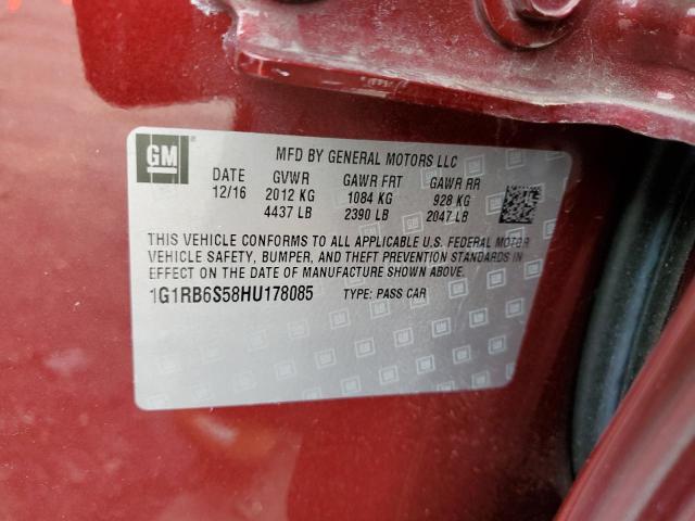 Photo 10 from auction – 2017 CHEVROLET VOLT PREMI with VIN 1G1RB6S58HU178085