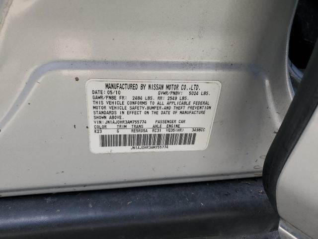 Photo 10 from auction – 2010 INFINITI EX35 BASE with VIN JN1AJ0HR3AM755774