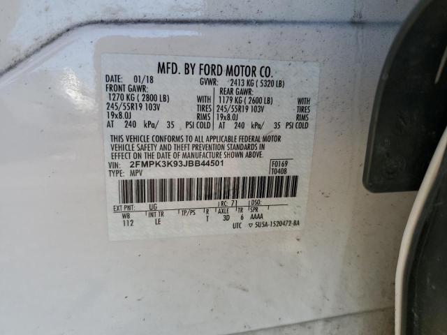 Photo 10 from auction – 2018 FORD EDGE TITAN with VIN 2FMPK3K93JBB44501