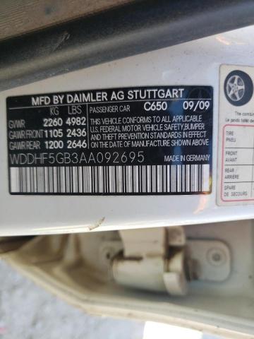 Photo 10 from auction – 2010 MERCEDES-BENZ E 350 with VIN WDDHF5GB3AA092695
