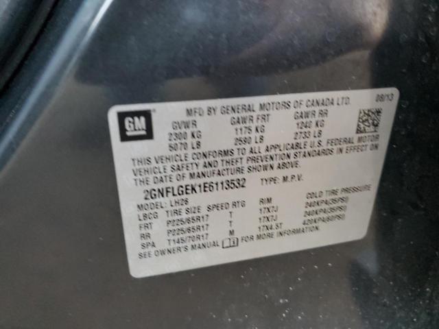 Photo 10 from auction – 2014 CHEVROLET EQUINOX LT with VIN 2GNFLGEK1E6113532