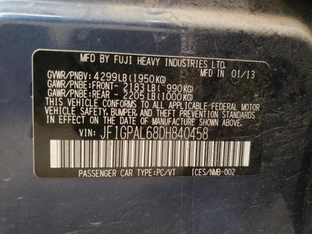 Photo 10 from auction – 2013 SUBARU IMPREZA SP with VIN JF1GPAL68DH840458