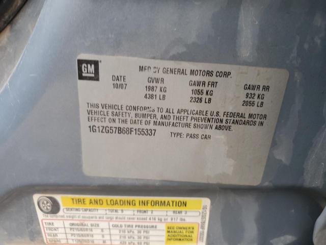 Photo 10 from auction – 2008 CHEVROLET MALIBU LS with VIN 1G1ZG57B68F155337