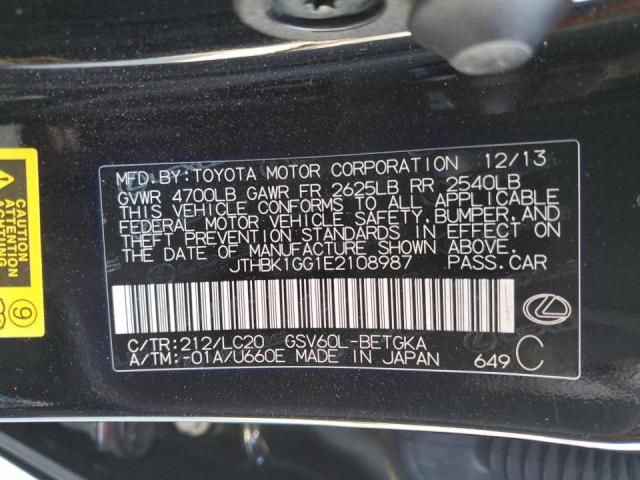 Photo 10 from auction – 2014 LEXUS ES 350 with VIN JTHBK1GG1E2108987