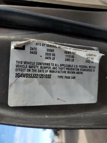 Photo 10 from auction – 2002 BUICK CENTURY CU with VIN 2G4WS52J221251032
