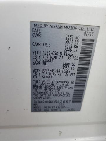 Photo 10 from auction – 2013 NISSAN PATHFINDER with VIN 5N1AR2MM0DC642687
