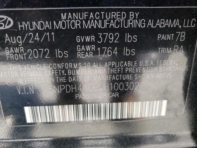 Photo 10 from auction – 2012 HYUNDAI ELANTRA GL with VIN 5NPDH4AE6CH100302