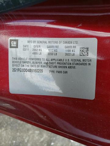 Photo 10 from auction – 2011 CHEVROLET CAMARO LT with VIN 2G1FG3DD4B9160209