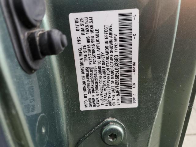 Photo 10 from auction – 2005 HONDA ELEMENT EX with VIN 5J6YH28685L003860