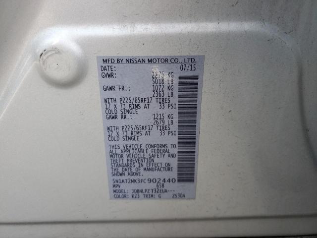 Photo 10 from auction – 2015 NISSAN ROGUE S with VIN 5N1AT2MK3FC902440