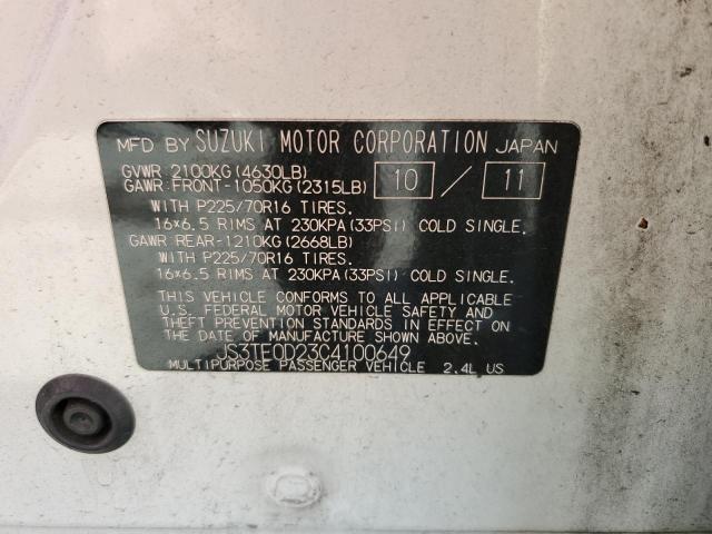 Photo 10 from auction – 2012 SUZUKI GRAND VITA with VIN JS3TE0D23C4100649