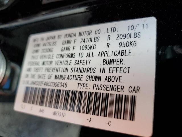 Photo 10 from auction – 2012 ACURA TSX with VIN JH4CU2F48CC006346