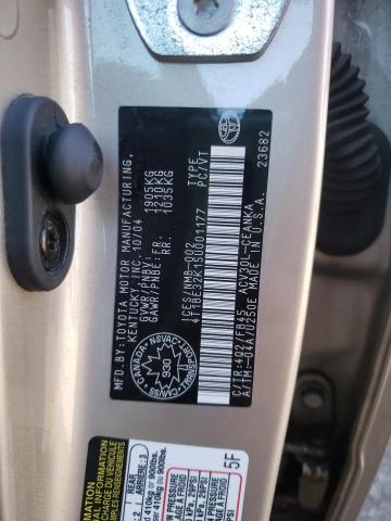 Photo 10 from auction – 2005 TOYOTA CAMRY LE with VIN 4T1BE32K15U001177
