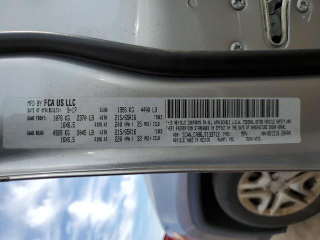 Photo 10 from auction – 2018 JEEP COMPASS SP with VIN 3C4NJCAB6JT133712
