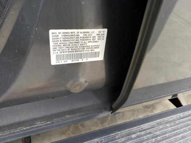 Photo 10 from auction – 2012 HONDA PILOT EXL with VIN 5FNYF3H69CB024475