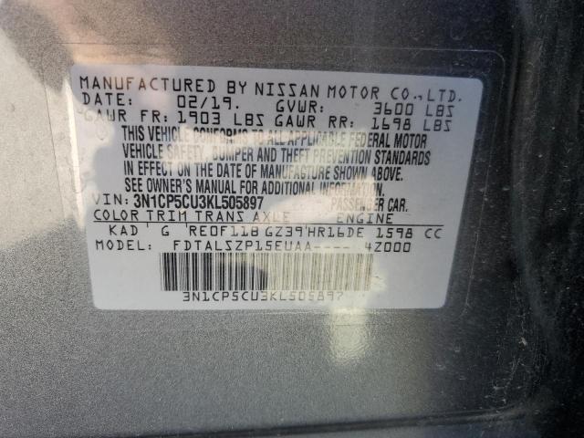 Photo 10 from auction – 2019 NISSAN KICKS S with VIN 3N1CP5CU3KL505897