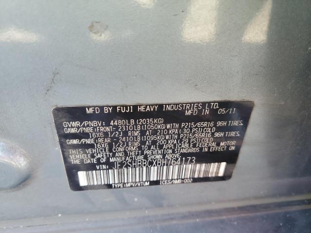 Photo 10 from auction – 2011 SUBARU FORESTER 2 with VIN JF2SHBBCXBH764173