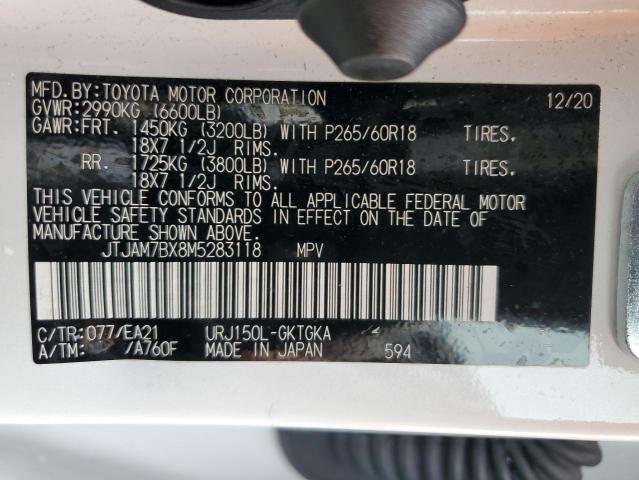 Photo 10 from auction – 2021 LEXUS GX 460 PRE with VIN JTJAM7BX8M5283118