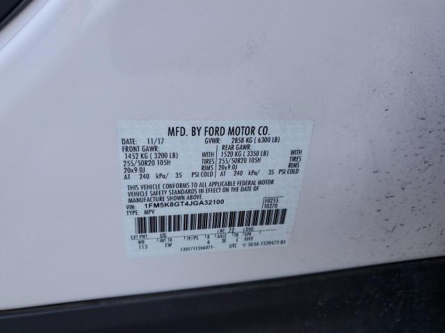 Photo 10 from auction – 2018 FORD EXPLORER S with VIN 1FM5K8GT4JGA32100
