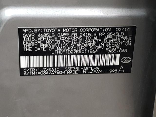 Photo 10 from auction – 2014 LEXUS IS 250 with VIN JTHCF1D27E5011664