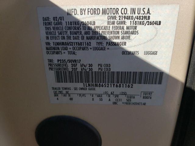 Photo 10 from auction – 2001 LINCOLN LS with VIN 1LNHM86S21Y681162