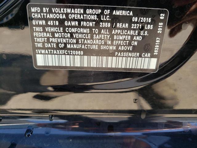 Photo 10 from auction – 2015 VOLKSWAGEN PASSAT S with VIN 1VWAT7A3XFC120969
