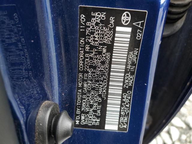 Photo 10 from auction – 2010 TOYOTA PRIUS with VIN JTDKN3DU5A5089688