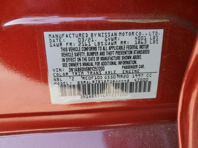 Photo 10 from auction – 2021 NISSAN SENTRA SR with VIN 3N1AB8DV6MY257200