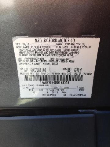 Photo 10 from auction – 2013 FORD TAURUS LIM with VIN 1FAHP2F84DG198558