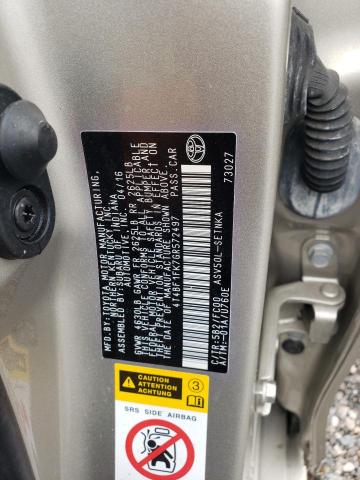 Photo 10 from auction – 2016 TOYOTA CAMRY LE with VIN 4T4BF1FK7GR572497