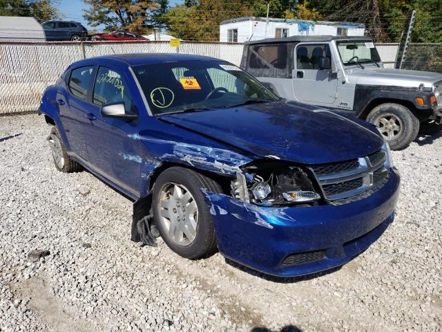 DODGE AVENGER SE 2013 with VIN 1C3CDZAB8DN610425 - Photo from auction
