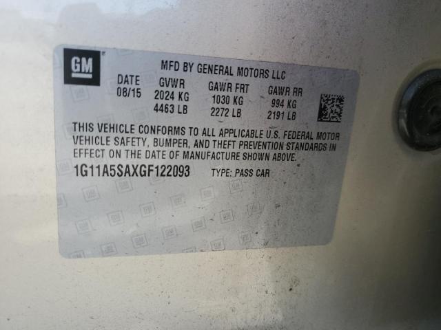 Photo 10 from auction – 2016 CHEVROLET MALIBU LIM with VIN 1G11A5SAXGF122093