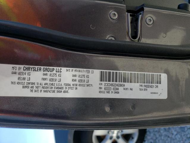 Photo 10 from auction – 2013 DODGE CHARGER SE with VIN 2C3CDXBG2DH638034