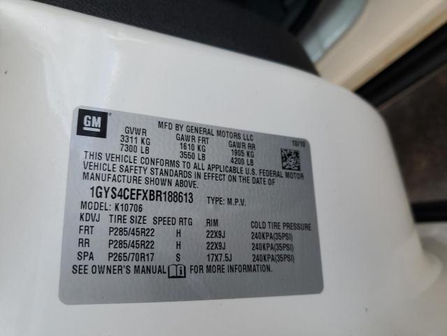 Foto 10 de la subasta – 2011 CADILLAC ESCALADE P con VIN 1GYS4CEFXBR188613