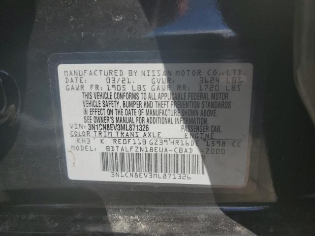 Photo 10 from auction – 2021 NISSAN VERSA SV with VIN 3N1CN8EV3ML871326