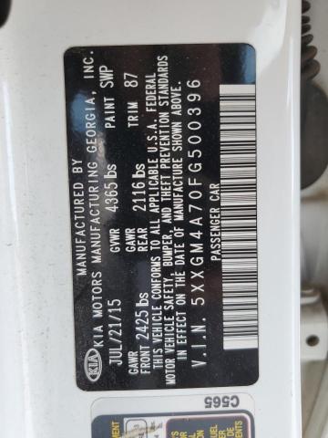 Photo 10 from auction – 2015 KIA OPTIMA LX with VIN 5XXGM4A70FG500396