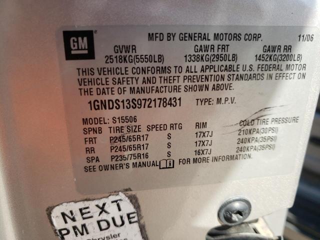 Photo 10 from auction – 2007 CHEVROLET TRAILBLAZE with VIN 1GNDS13S972178431
