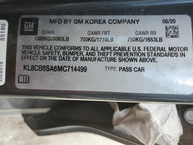 Photo 10 from auction – 2021 CHEVROLET SPARK LS with VIN KL8CB6SA6MC714499