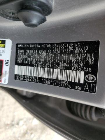 Photo 10 from auction – 2014 TOYOTA COROLLA L with VIN 2T1BURHE4EC005684