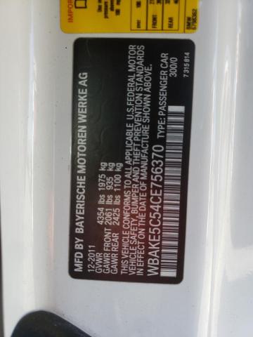 Photo 10 from auction – 2012 BMW 328 I SULE with VIN WBAKE5C54CE756370