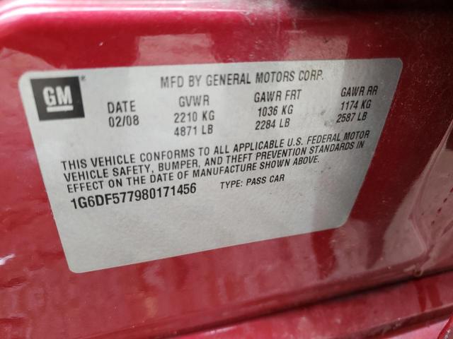 Photo 10 from auction – 2008 CADILLAC CTS with VIN 1G6DF577980171456