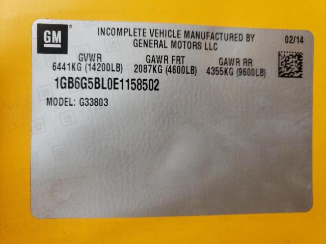 Photo 10 from auction – 2015 CHEVROLET BUS with VIN 1GB6G5BL0E1158502