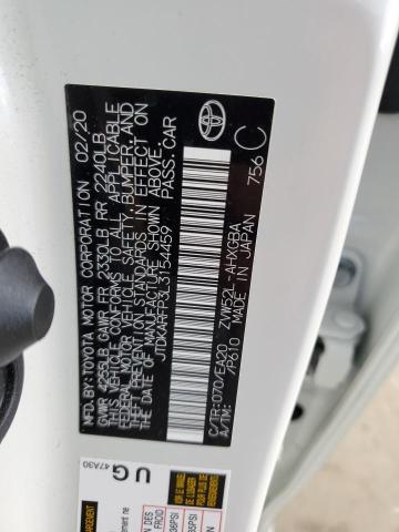 Photo 10 from auction – 2020 TOYOTA PRIUS PRIM with VIN JTDKARFP3L3154459