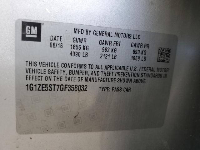 Photo 10 from auction – 2016 CHEVROLET MALIBU LT with VIN 1G1ZE5ST7GF358032