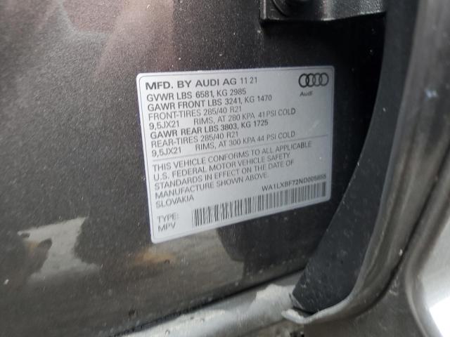 Photo 10 from auction – 2022 AUDI Q7 PREMIUM with VIN WA1LXBF72ND005655
