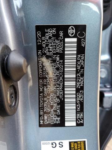 Photo 10 from auction – 2021 TOYOTA COROLLA LE with VIN JTDEPMAE0MJ162214