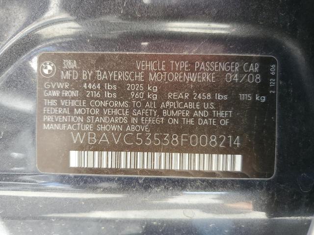 Photo 10 from auction – 2008 BMW 328 I SULE with VIN WBAVC53538F008214