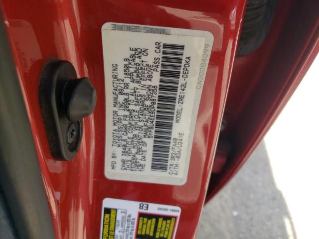 Photo 10 from auction – 2013 TOYOTA COROLLA BA with VIN 5YFBU4EE8DP087358